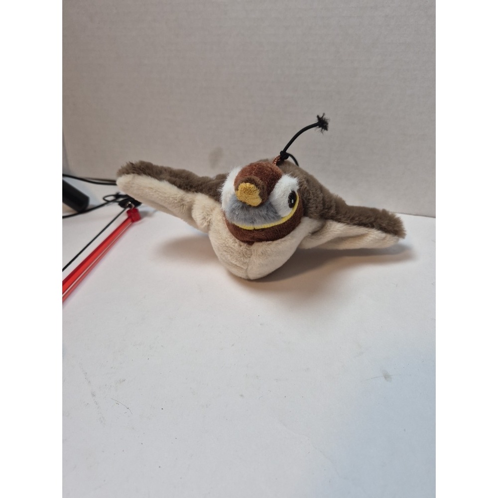 Bird Cat Toy Simulated Chirping Bird Interactive Rechargeable Flapping With Rod